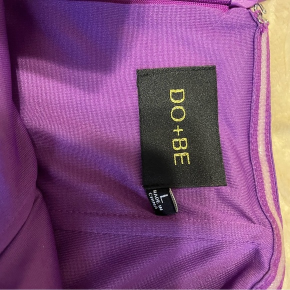 Fate Strapless Purple Ruched Dress Size Large - Picture 4 of 10